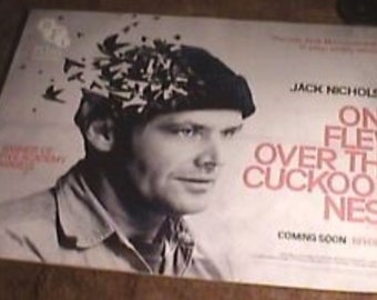 Original One Flew Over the Cuckoos Nest Brit Quad Movie Poster 30 x 40
