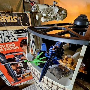 Vintage Kenner Star Wars Death Star Space Station Playset, 1978, Complete In Original Box With OG Rope, Dianoga, and Trash