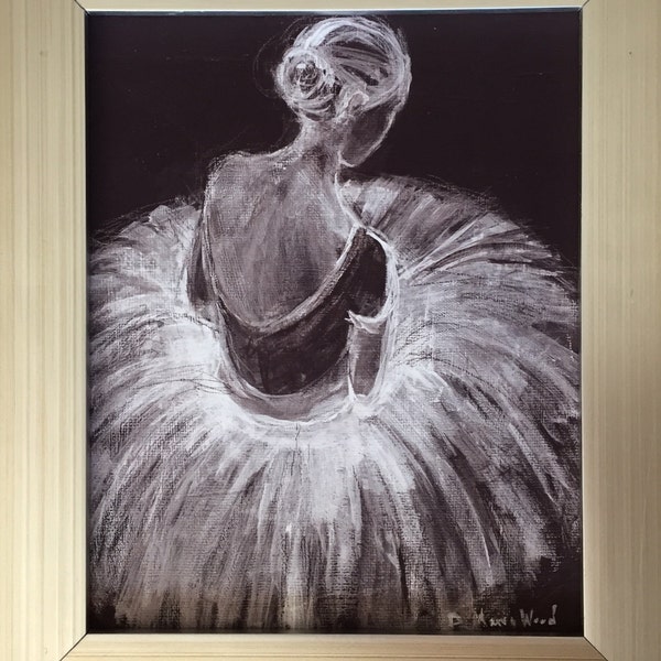 Degas Inspired chalkboard style fine art prints or bi-fold cards.  Original artwork by Dana Wood.