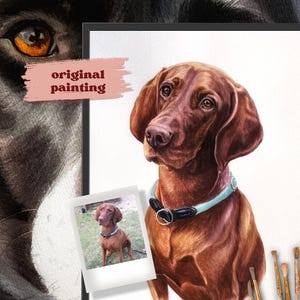 Custom Watercolor Pet Portrait: Original Hand-Painted Dog Memorial Gift