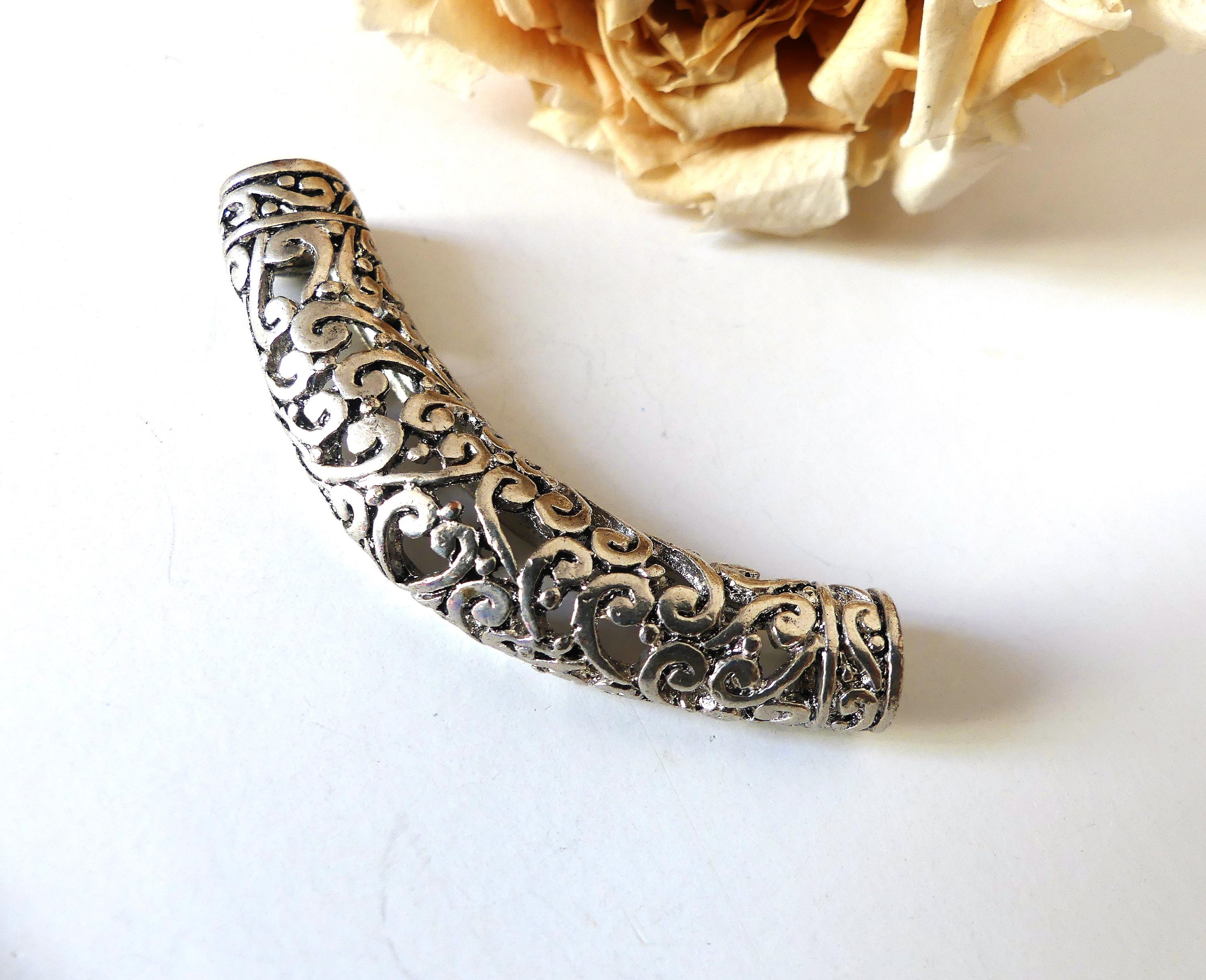 Fermoirs Pour Collier En Argenté - Lot De 2 Boucles Connecteurs Solides | Pour Fabrication Bijoux DIY, Bracelets, Colliers