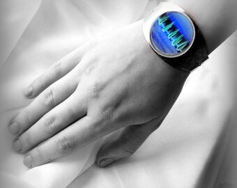 Unique Cuff Bracelet, Vintage Inspired, Metal Boho Cuff, Art Bracelet, ZEN, Resin Jewelry, Unique Gifts for Her, Wearable Art, ARTBYSANDRAV