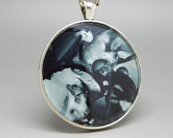Halloween Necklaces for Women, Spooky Pendant Necklace, Dark Art Necklace, Resin Jewelry, Wearable Art, Gifts for Her, ARTBYSANDRAV