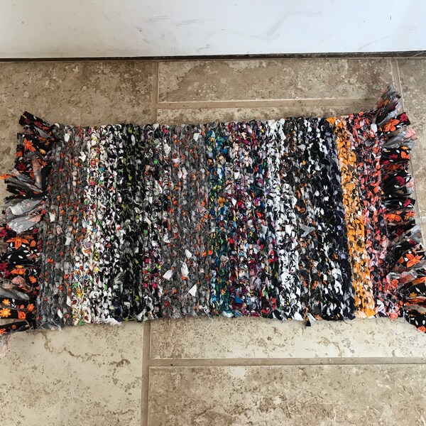 Orange Rag Rug - Etsy