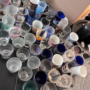 Vintage Souvenir Shot Glass Collection 63 Shot Glasses