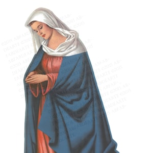 Mary - Individual Figure for DIY Full Size 16pc Outdoor Christmas Nativity Scene INSTANT Digital Download