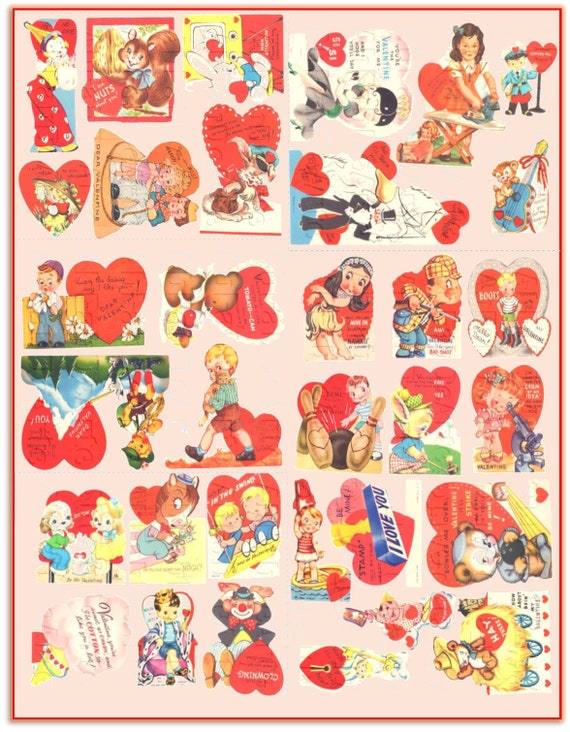 Die Cut Vintage Valentines - The Valentine for Everyone