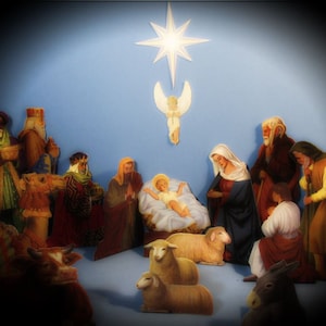Vintage 1950s Outdoor Christmas Nativity Yard Display Original Size DIY High Res Digital Images Instant Download Hurry! DIY Before Christmas
