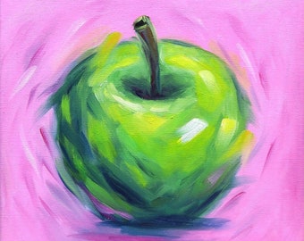 Öl Gemälde Apfel (5) Malerei modern Kunst Jannys ART