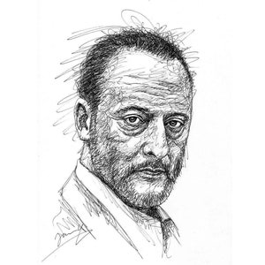 Jean Reno Portrait Scribble, Jannys ART Actor