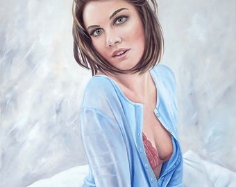 Your oil portrait from photo Jannys ART - Full body with accessories