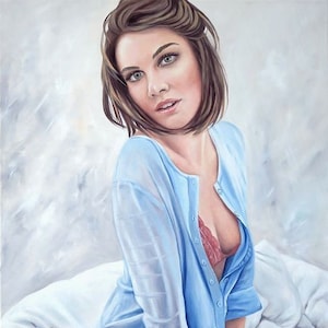 Your oil portrait from photo Jannys ART Full body with accessories image 1