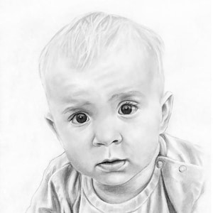 Portrait drawing from the photo as a charcoal drawing Jannys ART image 1