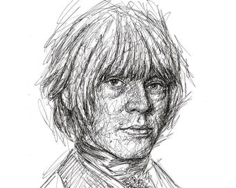 Brian Jones Scribble Portrait Janny's ART