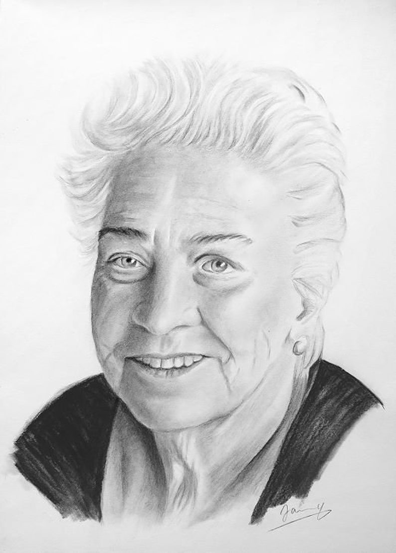 Portrait drawing from the photo as a charcoal drawing Jannys ART image 8