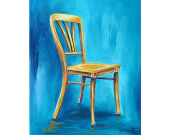 Acrylic Painting Chair Modern Art Painting Jannys ART