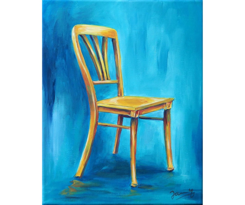 Acrylic Painting Chair Modern Art Painting Jannys ART image 1