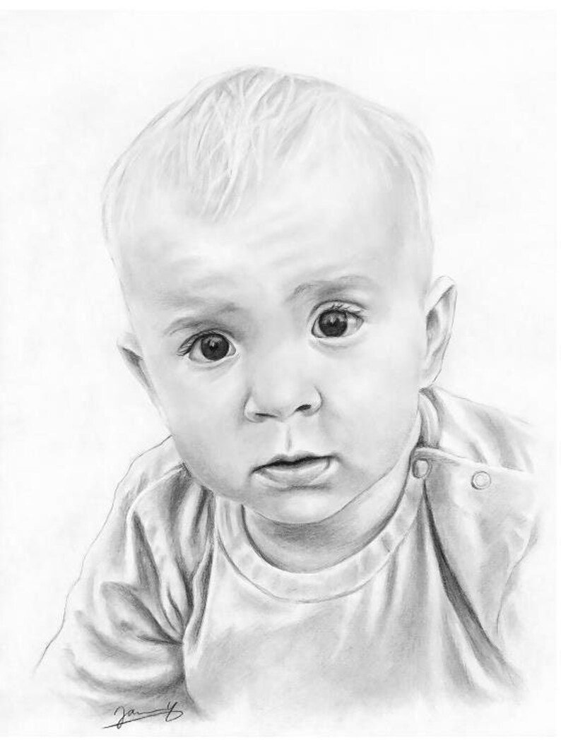 Portrait drawing from the photo as a charcoal drawing Jannys ART image 1