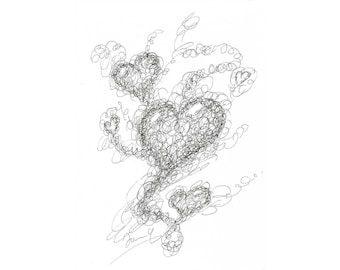 Scribble Drawing Heart 3 Jannys ART