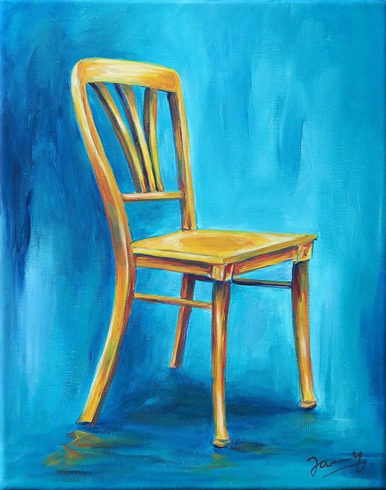 Acrylic Painting Chair Modern Art Painting Jannys ART image 2