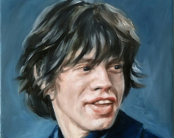 Mick Jagger Portrait Oil Painting Fan ART Painting on Canvas