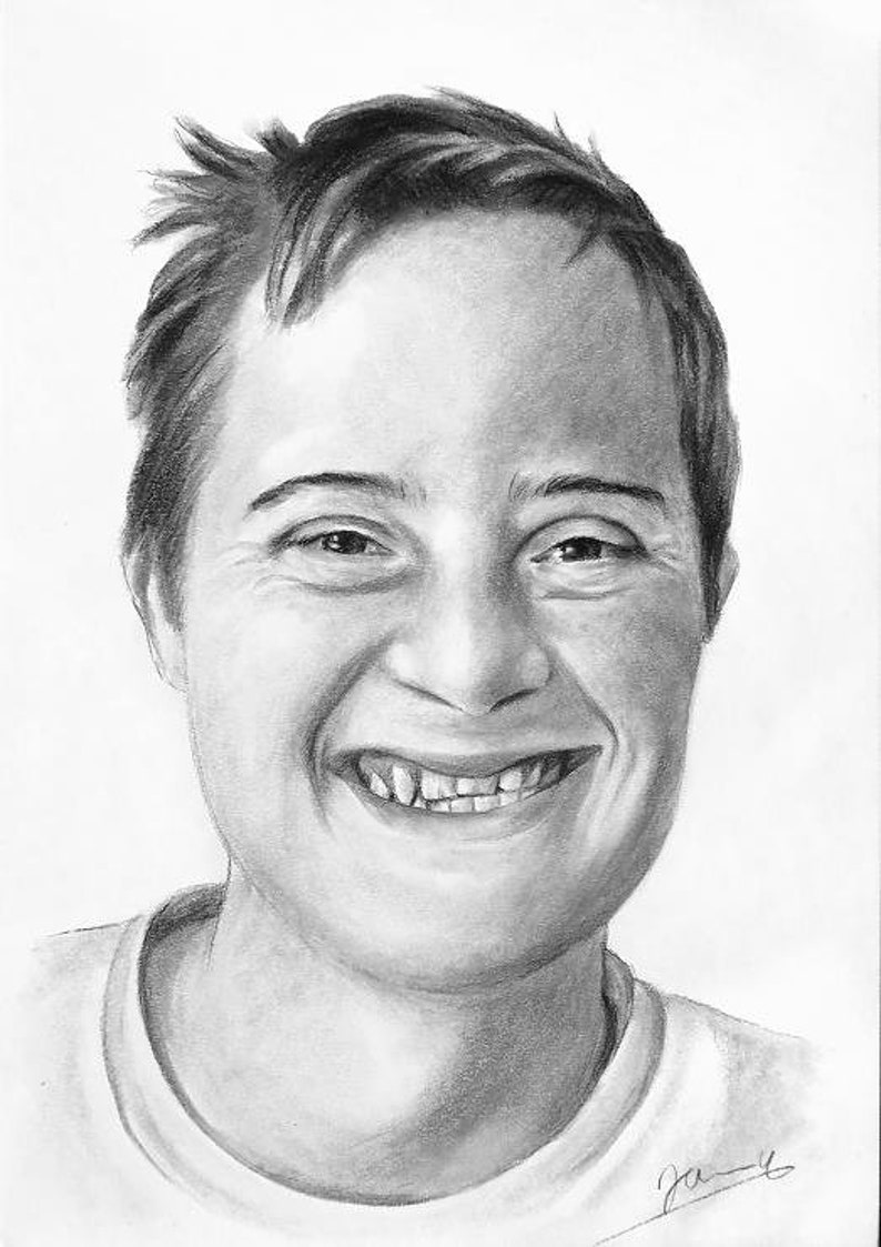 Portrait drawing from the photo as a charcoal drawing Jannys ART image 6