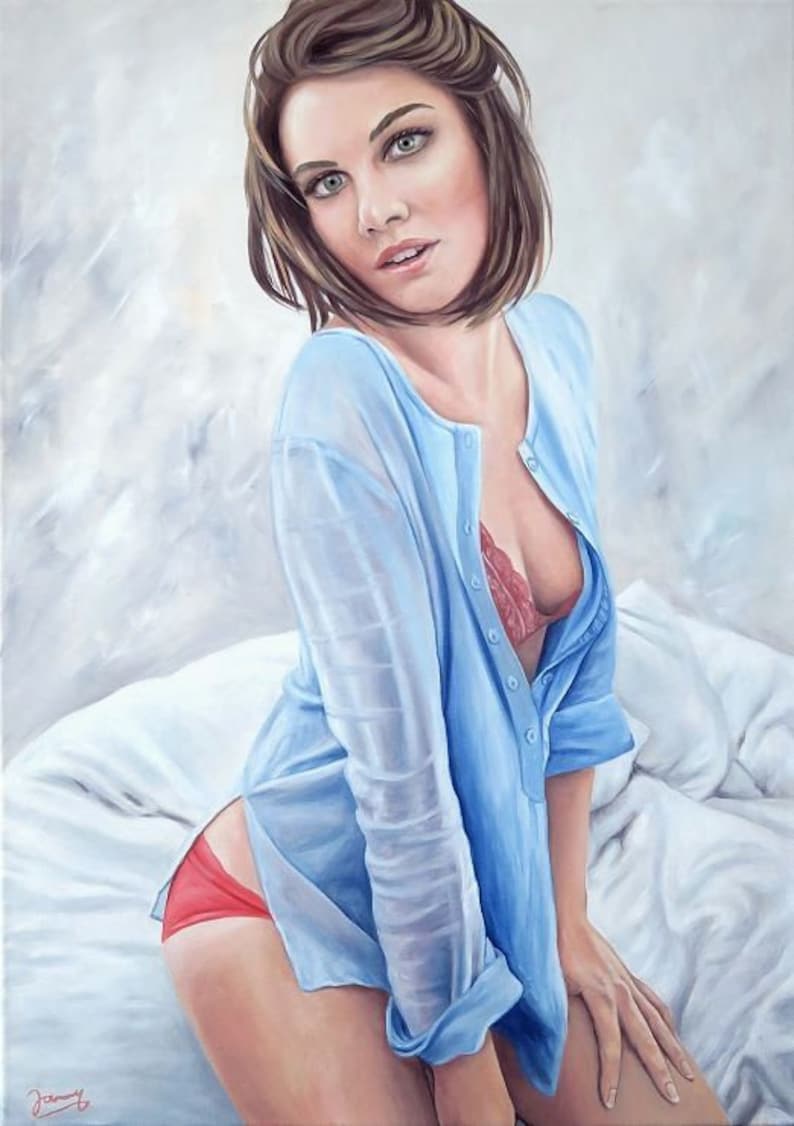 Your oil portrait from photo Jannys ART Full body with accessories image 1