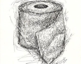 Klopapier Toilet Paper Crisis Scribble Jannys ART