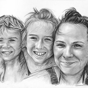 Portrait drawing from the photo as a charcoal drawing Jannys ART image 5