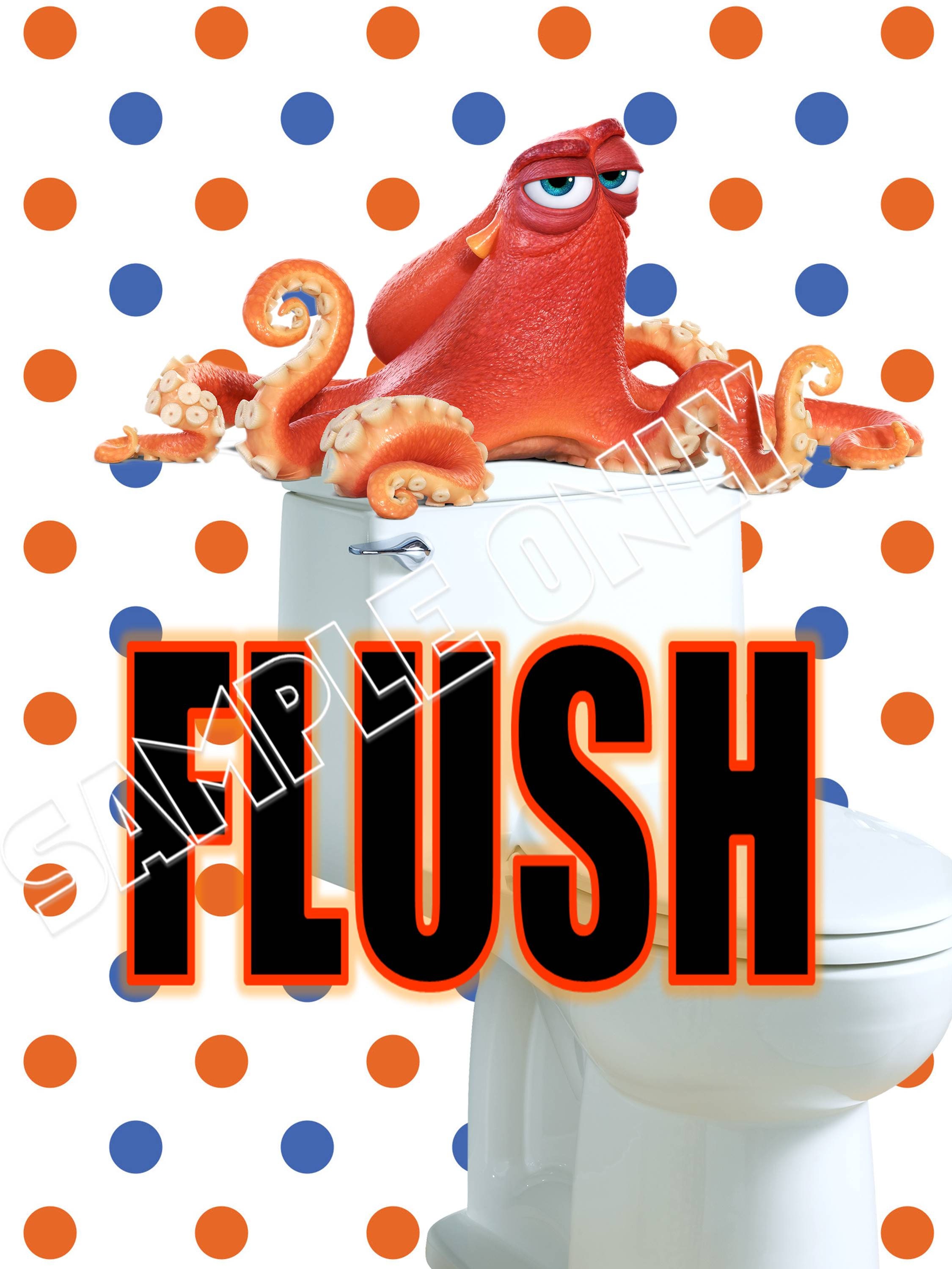 Finding Nemo Version 2 Wash Brush Floss Flush Kids Bathroom Etsy