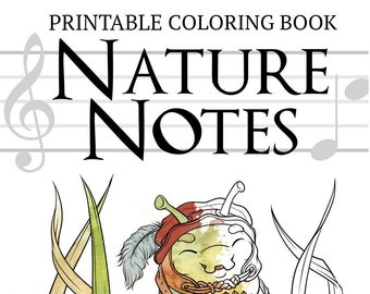 DIGITAL DOWNLOAD - Nature Notes (20pg Printable Coloring Book)