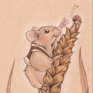 Print - "A Friend for Breakfast" 8x17in