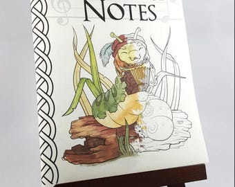 Premium Coloring Book - "Nature Notes" Fantasy Animals Playing Instruments! 9x12