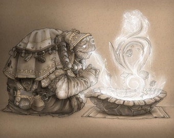 Print - "Tortu" (Caster Series) 12x9in