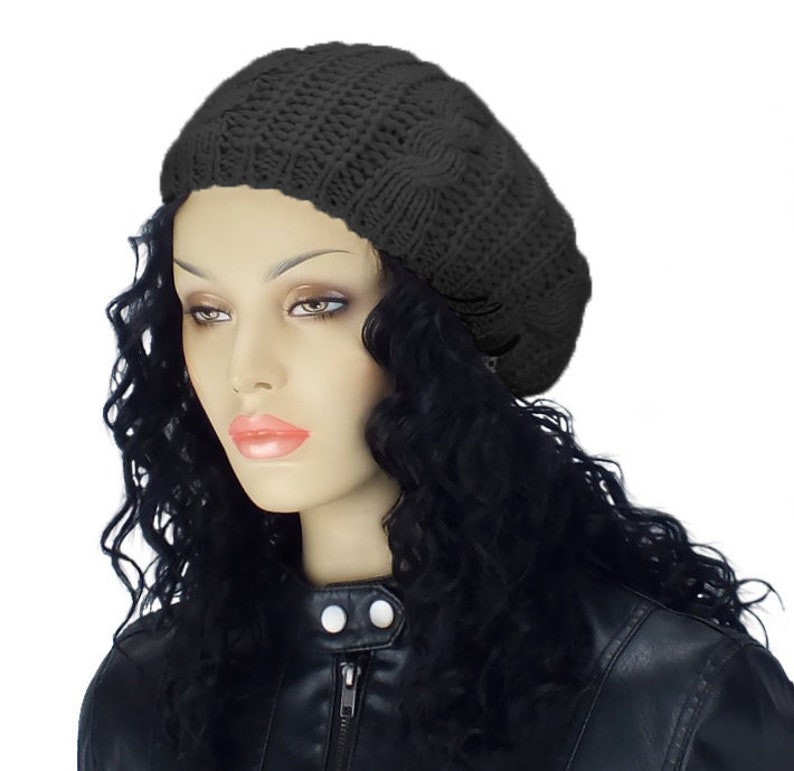 Satin Lined Knit Cap Knit Hat Womens Knit Beret French Etsy