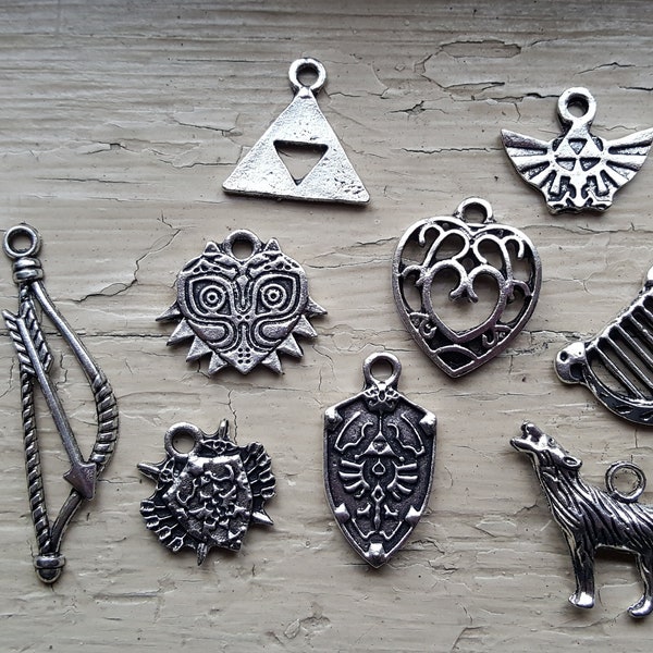 Legende van Zelda charme Set 12 stuk Tibetaanse stijl antiek zilver