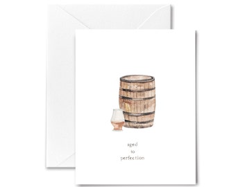 Birthday - Aged to Perfection - Bourbon Barrel Drinking Birthday Card