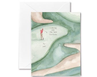 Golf Birthday Card | Happy Birthday Card for Golfer