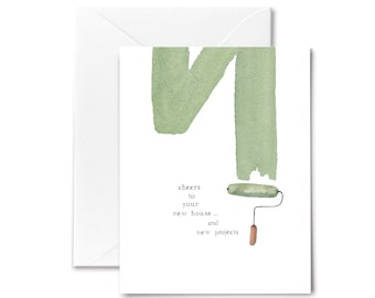 New Home Card - Paint Projects I Congratulations on Your New Home I Housewarming Card