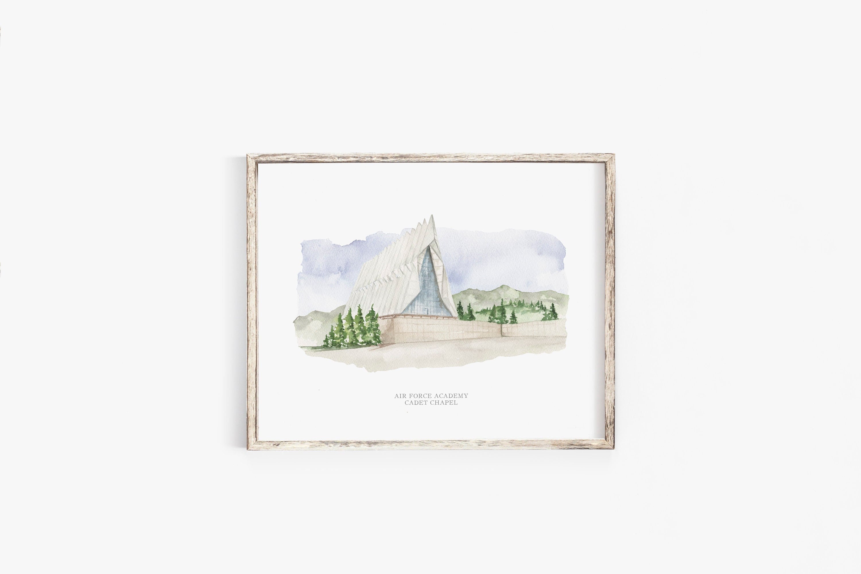 Air Force Academy Cadet Chapel - Watercolor Print