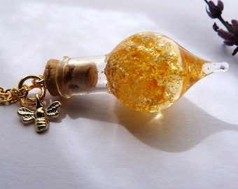 DIY Fillable Vial Necklace Kit*Glass Bottle Pendant*Ashes Spell Potion Glitter*