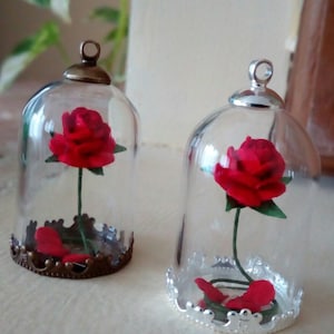 Collar de rosa roja eterna, colgante de rosa roja, regalo para mujer, regalo romántico, regalo de San Valentín, regalo del Día de la Madre, regalo para mujer por menos de 30 dólares, rojo eterno.