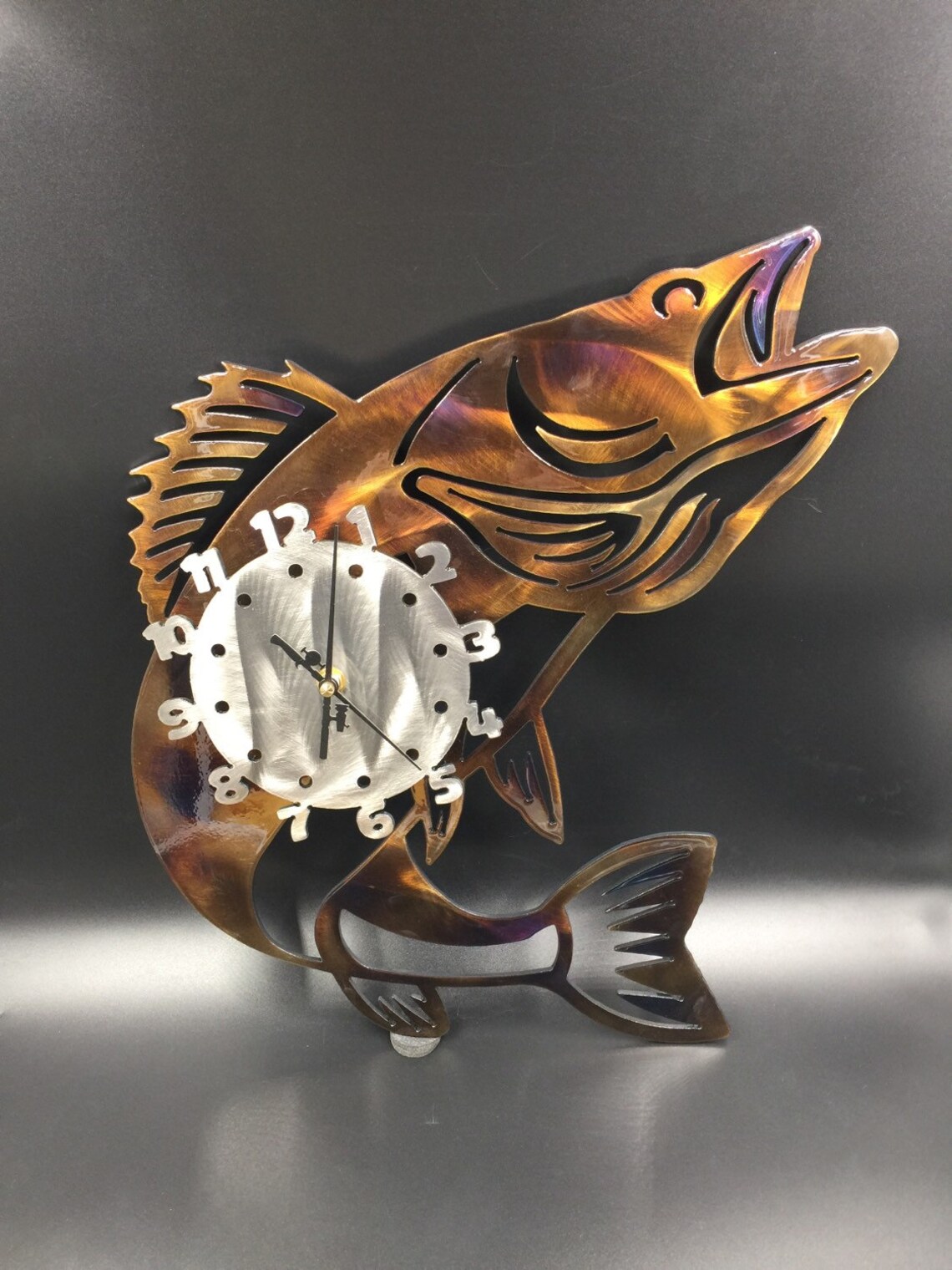 Fish clock/Walleye Wall Clock Etsy