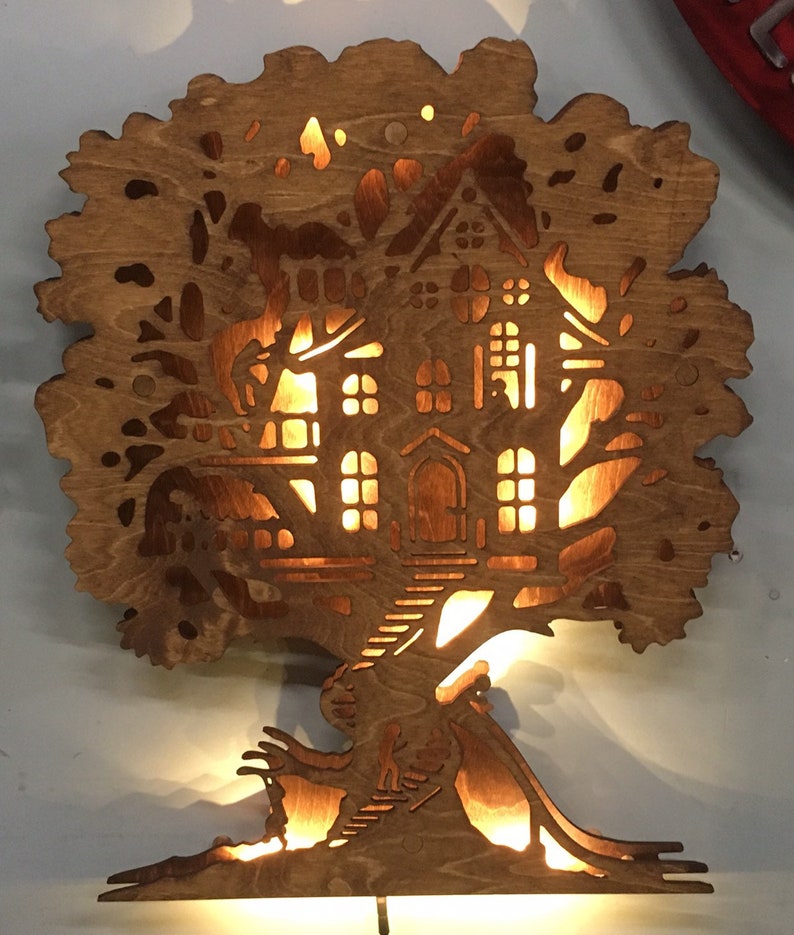 Treehouse wall art/ 3 dimensional wood Etsy