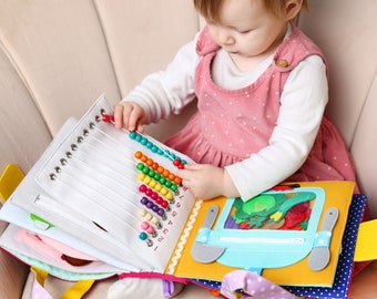 Filz Ruhebuch, Montessori Aktivität Buch, personalisiertes Geschenk