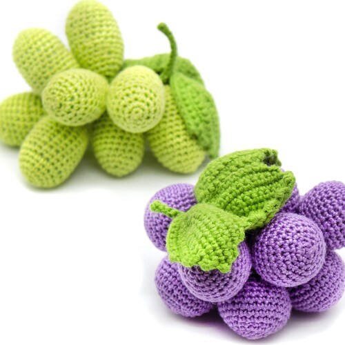 Crochet Strawberries Crochet Fruit Play Food Learning Toys Kid Kitchen Pretend Play