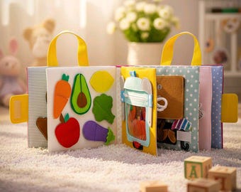 Kleinkind Quiet Buch: Montessori Waldorf Spielzeug, Filz Aktivität Buch