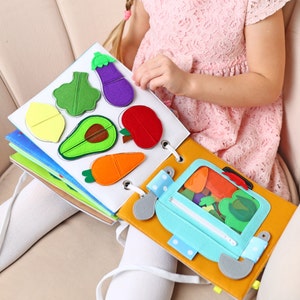 Livro silencioso para crianças, livro sensorial personalizado de feltro macio para bebês - MiniMoms