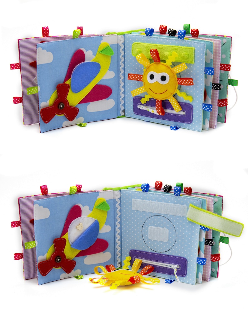 Baby quiet book 10 pages Montessori fine motor skills toys Etsy