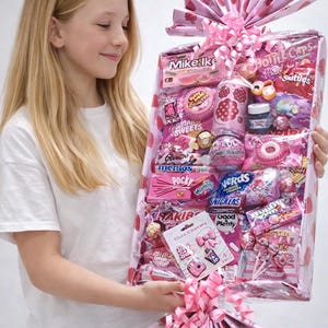 Caixa de presente de doces americanos, buquê de lanches artesanais